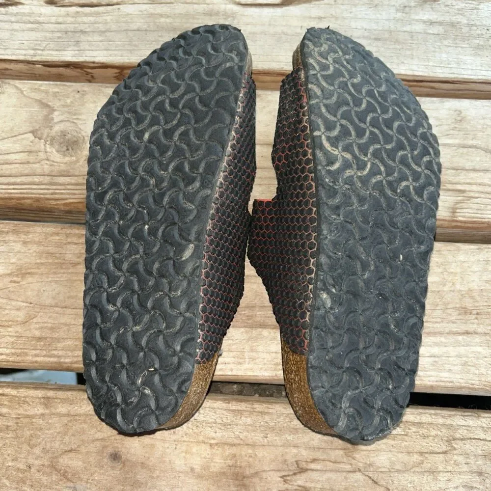 Birkenstock Arizona Black Birko Kids Sandals Size EU 33 US 1 - 1.5 Black Red